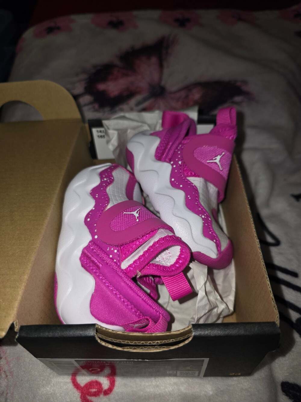 Jordan 23/7 Baby/Toddler EasyOn Shoes Fire Pink/White